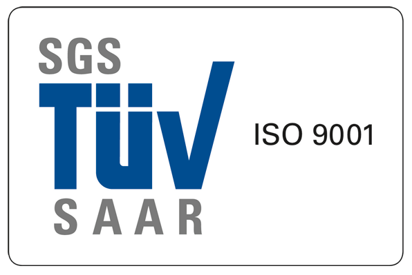 SGS TÜV SAAR ISO 9001 qualitätsgeprüft